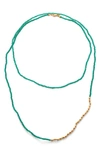 MONICA VINADER MINI NUGGET BEADED LONG NECKLACE