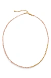 Monica Vinader Mini Nugget Gemstone Beaded Necklace In 18ct Gold