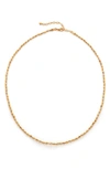 Monica Vinader Mini Nugget 18ct Yellow Gold-plated Vermeil Sterling Silver Necklace In 18ct Gold Vermeil On Silver