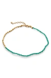 Monica Vinader Mini Nugget 18ct Yellow Gold-plated Vermeil Sterling-silver And Onyx Anklet In 18ct Gold Vermeil On Silver