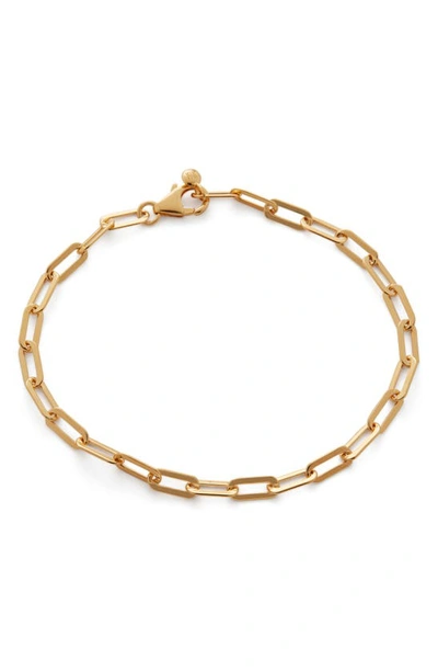 Monica Vinader Deco Paper Clip Chain Bracelet In Yellow Gold