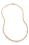 Monica Vinader Deco Paper Clip Chain Necklace In Yellow Gold