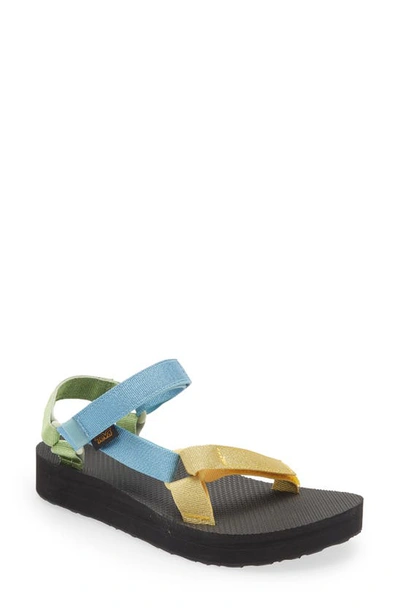 Teva Women's Midform Universal Sandals Women's Shoes In Green,blue,gold