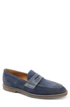 Bruno Magli Men's Sanna Water-repellent Penny Loafers Men's Shoes In Navy Suede