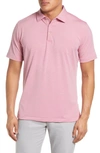 Peter Millar Drum Stripe Performance Polo In Rosebay