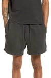 Elwood Core Organic Cotton Brushed Terry Sweat Shorts In Vintage Black