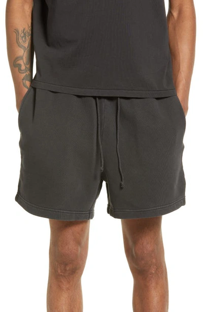 Elwood Core Organic Cotton Brushed Terry Sweat Shorts In Black