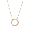 Sethi Couture Dunes Diamond Circle Pendant Necklace In 18k Rg