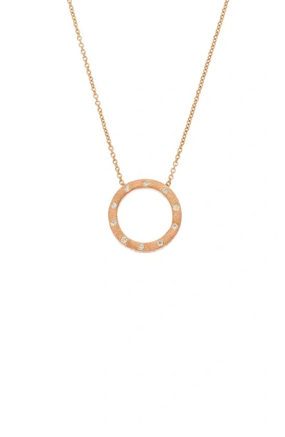 Sethi Couture Dunes Diamond Circle Pendant Necklace In 18k Rg
