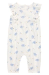 Nordstrom Babies' Kid's Ruffle Breezy Romper In Ivory Egret Elephants