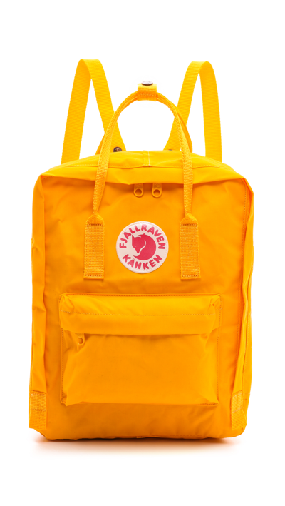 Fjall Raven Kanken Backpack In Warm Yellow