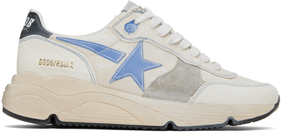 Golden Goose Star Canvas Running Sneakers In White