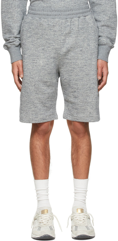 Golden Goose Gray Cotton Shorts In Medium Grey Melange/