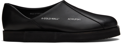 A-cold-wall* Black Geometric Model 3 Leather Loafers In Black - Black