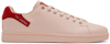Raf Simons Orion Suede-trimmed Leather Senakers In 0310 Pastel Pink