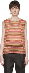 Andersson Bell Ssense Exclusive Multicolor Polyester Sweater In Red