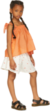 Maed For Mini Kids Orange Tangerine Tapir Tank Top In Orange