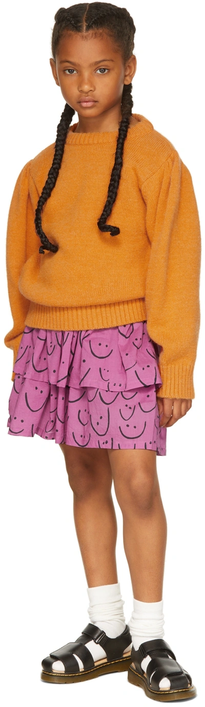 Maed For Mini Kids Orange Apricot Alnu Sweater