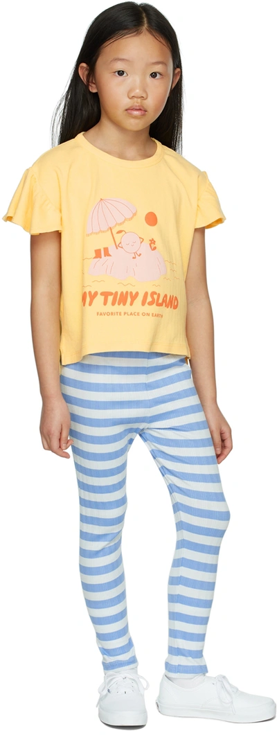 Tinycottons Kids Yellow 'favorite Place' T-shirt In J44 Canary/summer Re