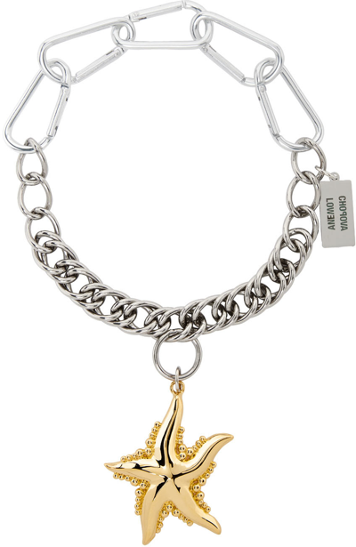 Chopova Lowena Silver & Gold Starfish Necklace In Gold/silver