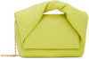Jw Anderson Nano Twister Leather Clutch-on-chain In Green
