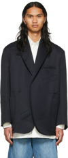 WE11 DONE BLACK WOOL BLAZER