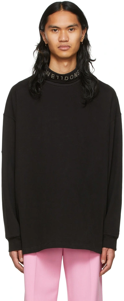 We11 Done Black Cotton Turtleneck