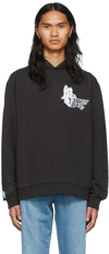 We11 Done Black Cotton Hoodie In Black