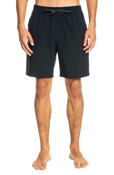 Quiksilver Oceanmade Elastic Amphibian Water Repellent Shorts In Black