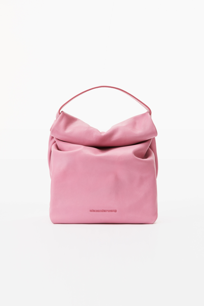 Alexander Wang Small Lunch Bag In Waxed Leather In Lotus