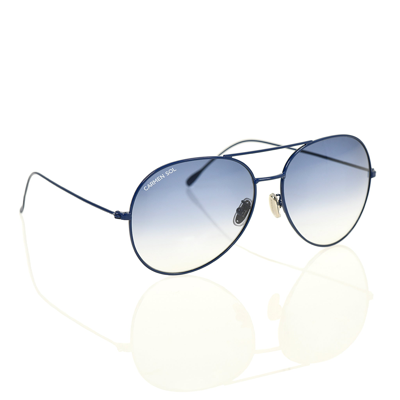 Carmen Sol Navy Aviator Sunglasses