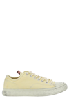Acne Studios Ballow Tumbled W Pale Yellow/off White Low Top Sneakers In Pale Yellow,off White
