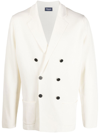 Drumohr Double-breasted Blazer In Bianco