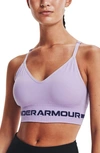 Under Armour Seamless Low Longline Sports Bra In Purple Tint