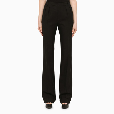 Saint Laurent Black Wool Tailored Trousers
