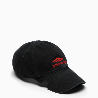 Balenciaga Black And Red Cap