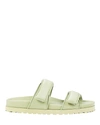 Gia Borghini X Pernille Teisbaek Leather Platform Sandal In Green-lt