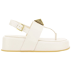 Valentino Women's Leather Sandals   One Stud In White