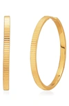 Monica Vinader Disco 18ct Yellow Gold-plated Vermeil Sterling-silver Large Hoop Earrings In Gold