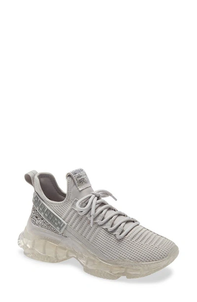 Steve Madden Maxima Monochrome Knit Sneaker In Grey Multi