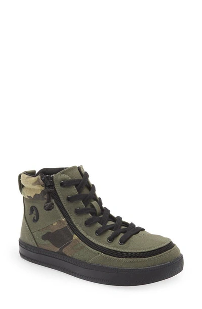 Billy Footwear Kids' Billy Street Camo High Top Trainer In Olive Camo
