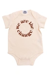 POLISHED PRINTS WE ARE THE CHANGE ORGANIC COTTON BODYSUIT