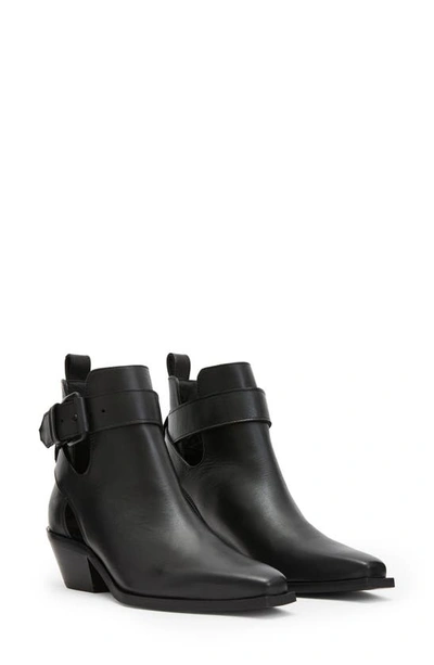 Allsaints Demi Cutout Bootie In Black