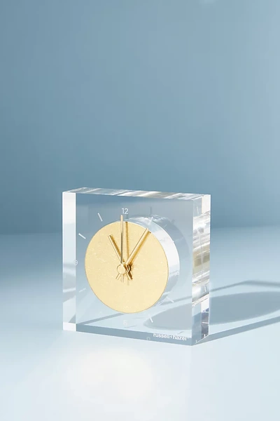 Anthropologie Acrylic Clock In White