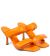 Gia Borghini Gia Couture X Pernille Teisbaek Perni 03 Leather Sandal In Flash Orange
