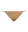 Jade Swim Bare Minimum Bikini Bottoms In Sable Sheen