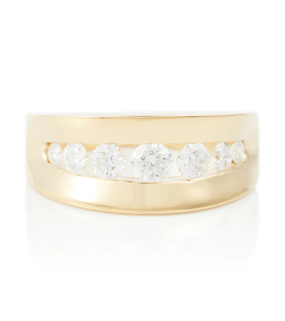 Melissa Kaye Anya 18kt Yellow Gold Ring With Diamonds In Yg/diamond