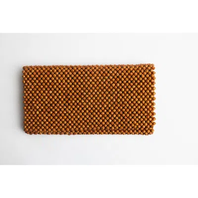 4africa Paperbead Clutch- Black In Terracotta