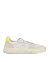 4b12 Man Sneakers White Size 7 Leather, Textile Fibers In White