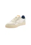 4b12 Men's Leather Sneakers  Hyper Blue In White